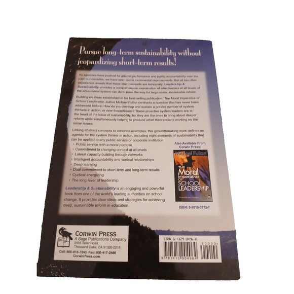 Leadership & Sustainability: System Thinkers in Action Michael Fullan pbk 2005 - Picture 2 of 3